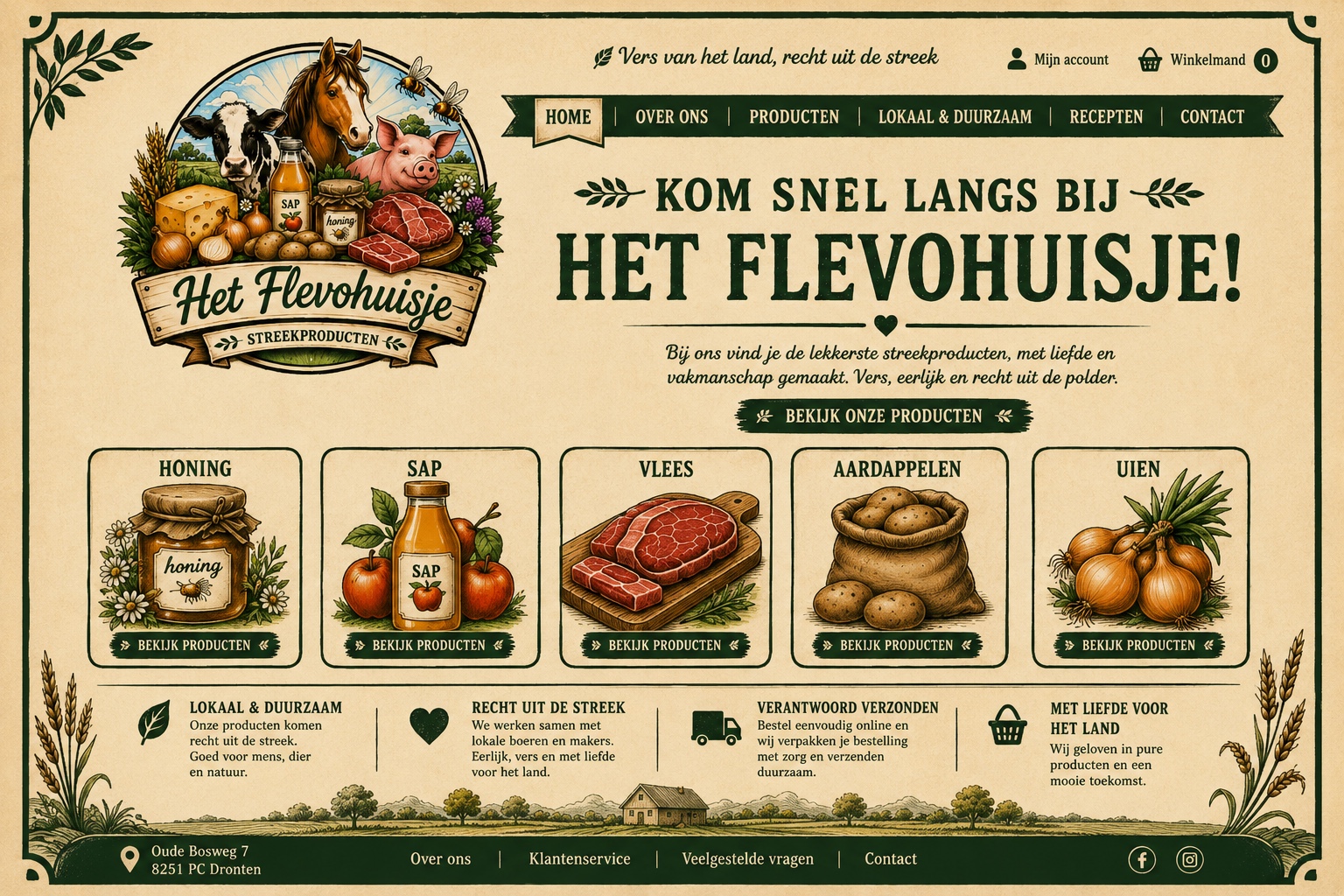 Het Flevohuisje streekproducten